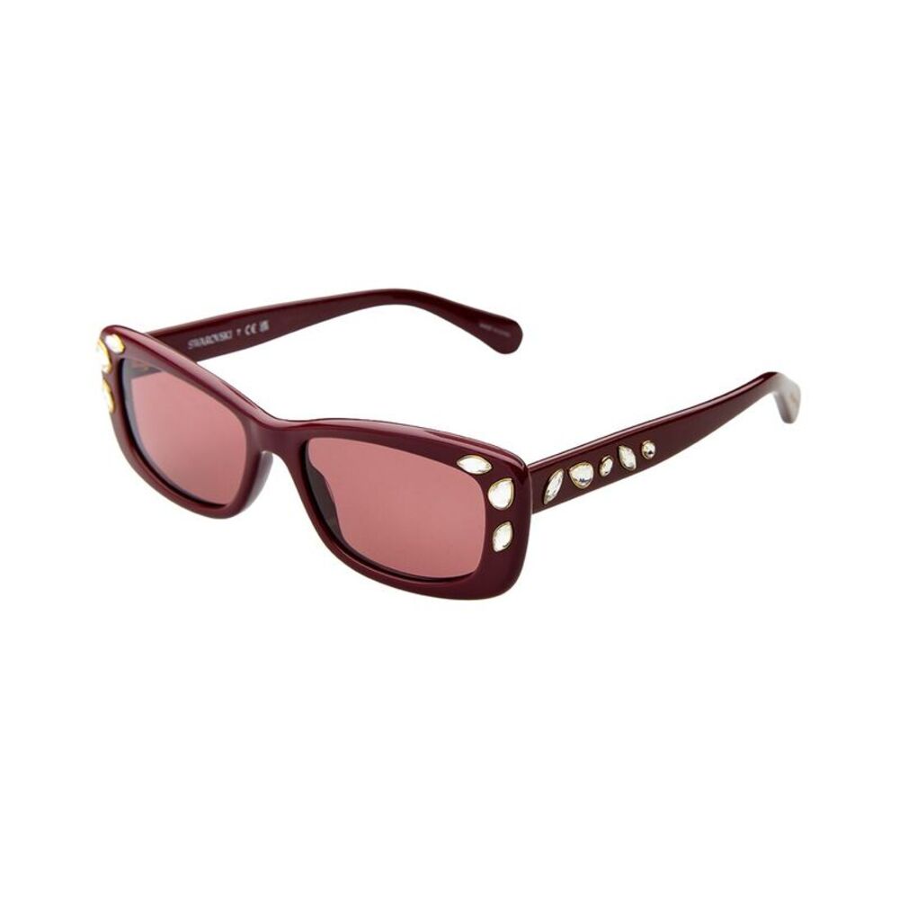 Swarovski Women's Sk600854-X 54Mm Sunglasses, Red